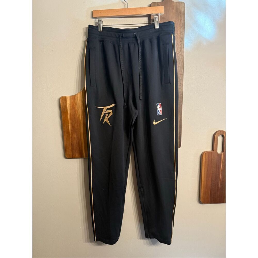 Nike NBA Toronto Raptors Showtime Pants Womens Medium Black Gold AA0735-010